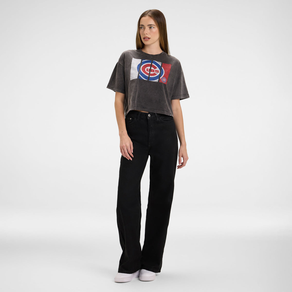 Chicago Bulls Sport Night Black Cropped Women's T-Shirt
