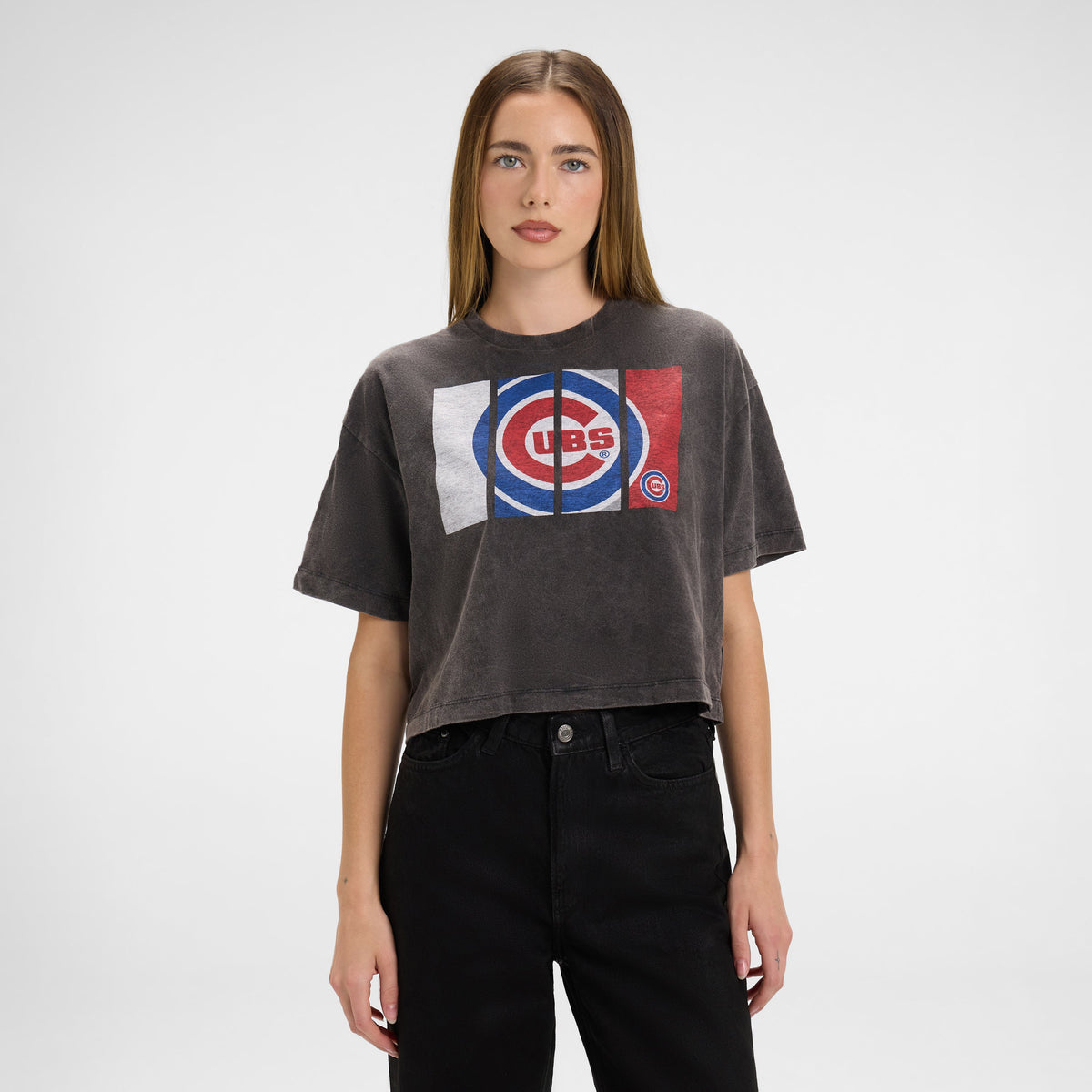 Detroit Lions Sport Night Black Cropped Women's T-Shirt