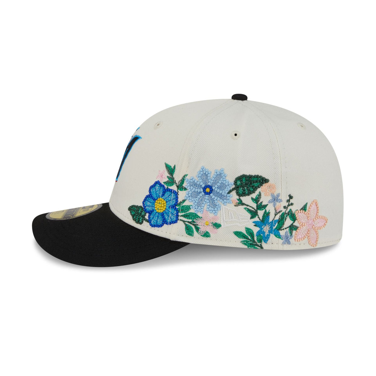Miami Marlins Tonal Florals White 59FIFTY Fitted Hat