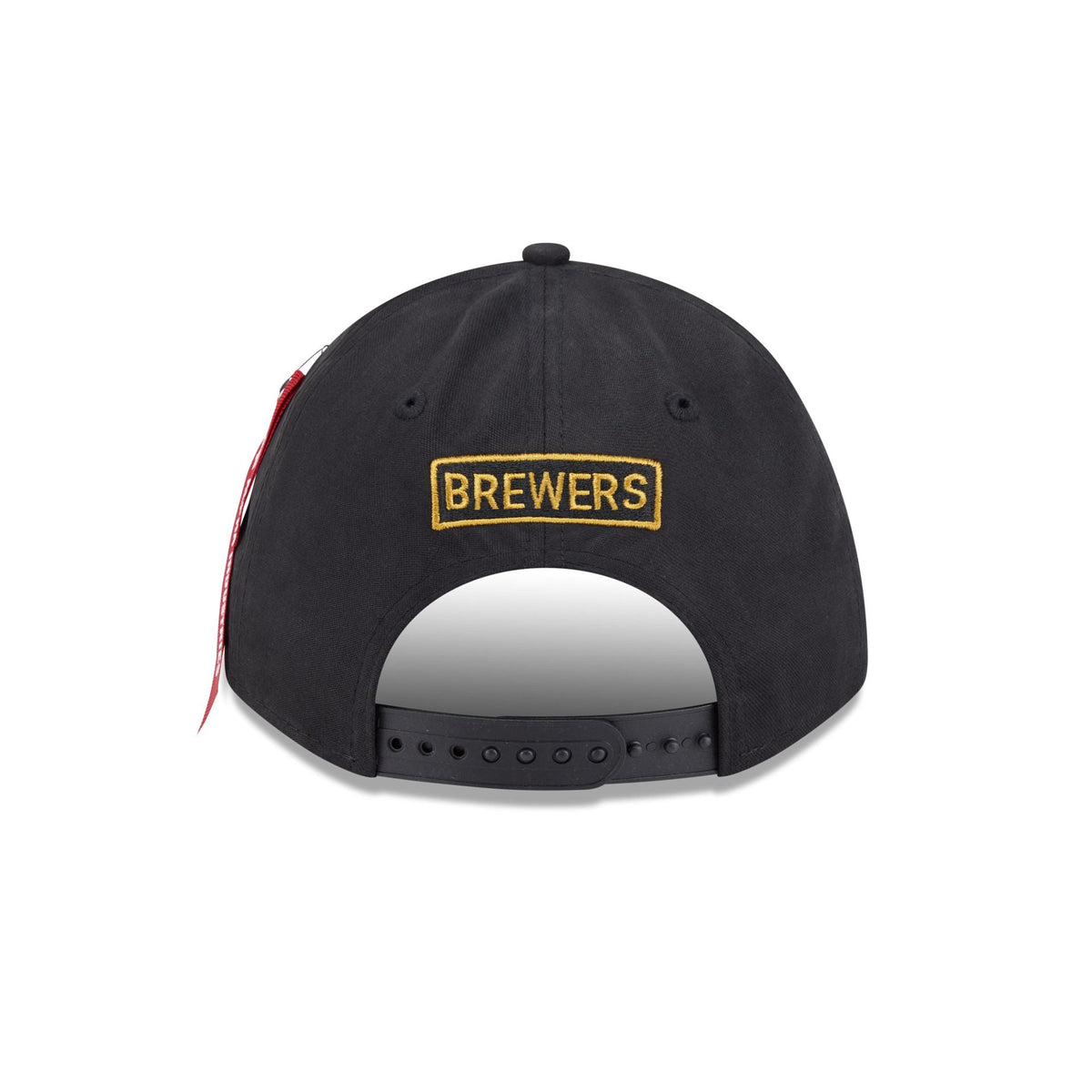 Alpha Industries x Milwaukee Brewers Black 9FORTY M-Crown A-Frame Snapback Hat