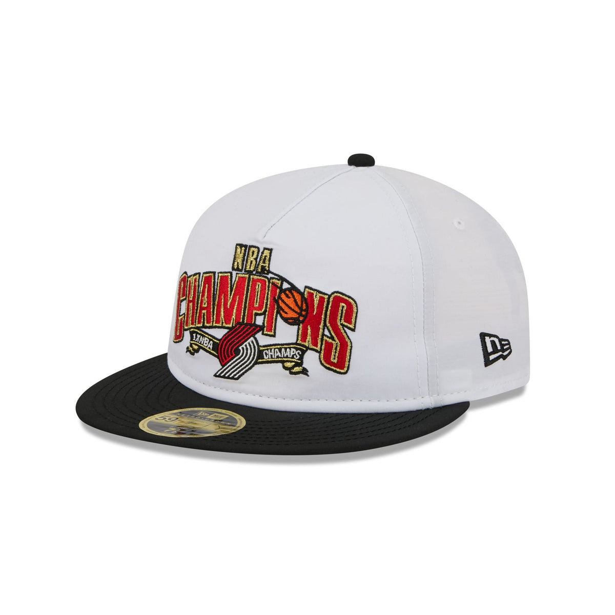 Portland Trail Blazers Champions White Retro Crown 59FIFTY Fitted Hat
