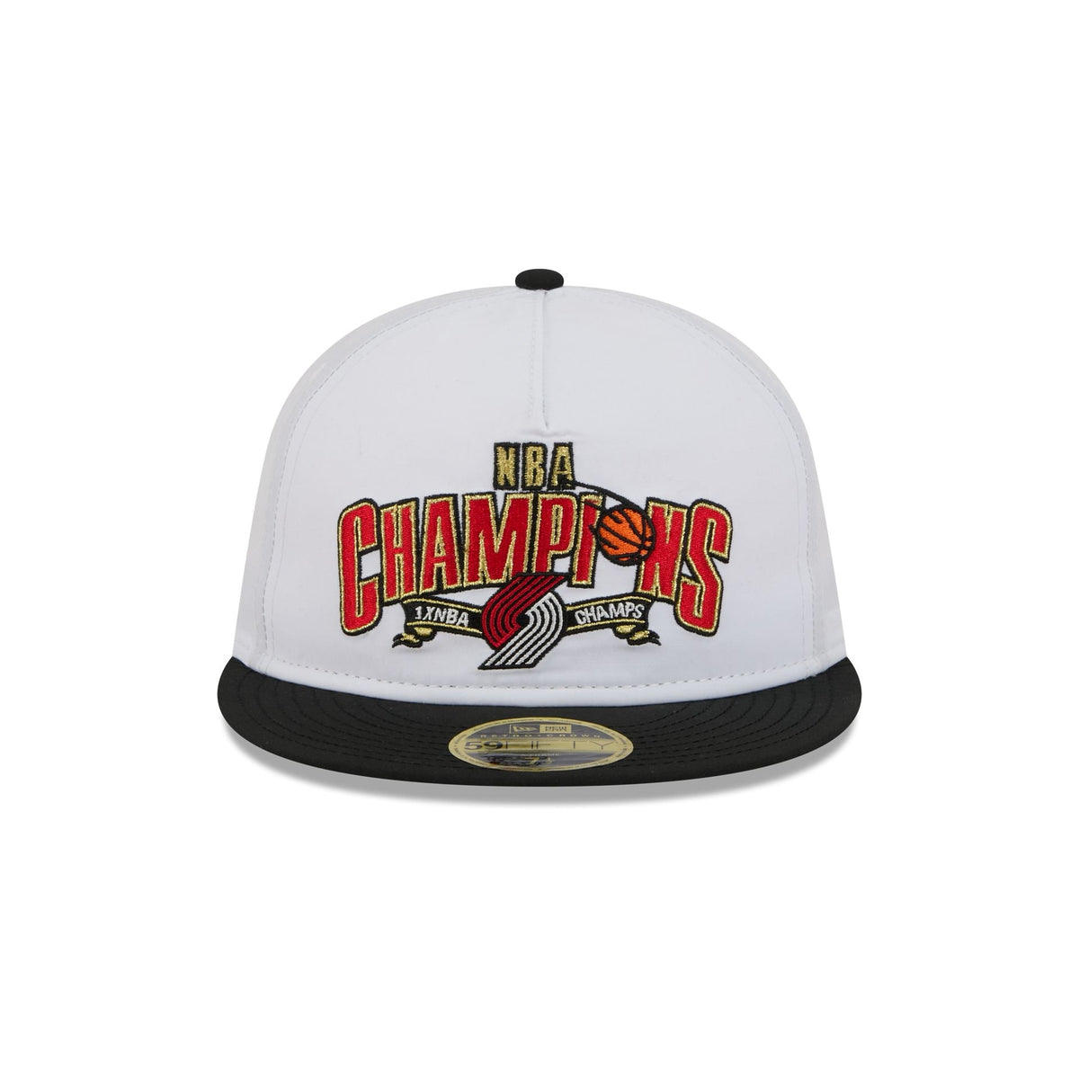 Portland Trail Blazers Champions White Retro Crown 59FIFTY Fitted Hat