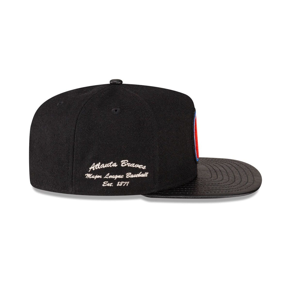 Atlanta Braves Wool Letterman 9FIFTY A-Frame Snapback Hat