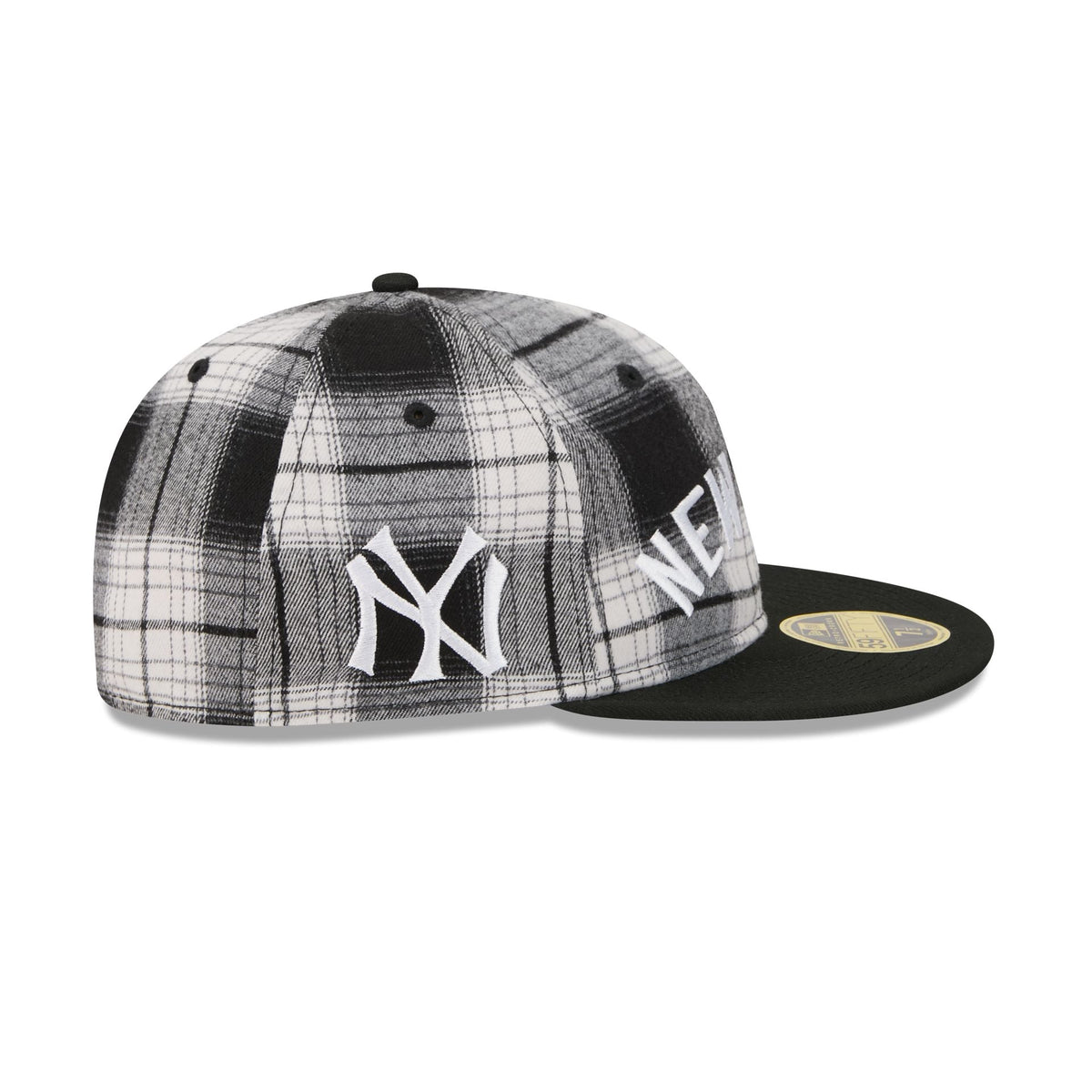 New York Yankees Grunge Plaid Retro Crown 59FIFTY Fitted Hat