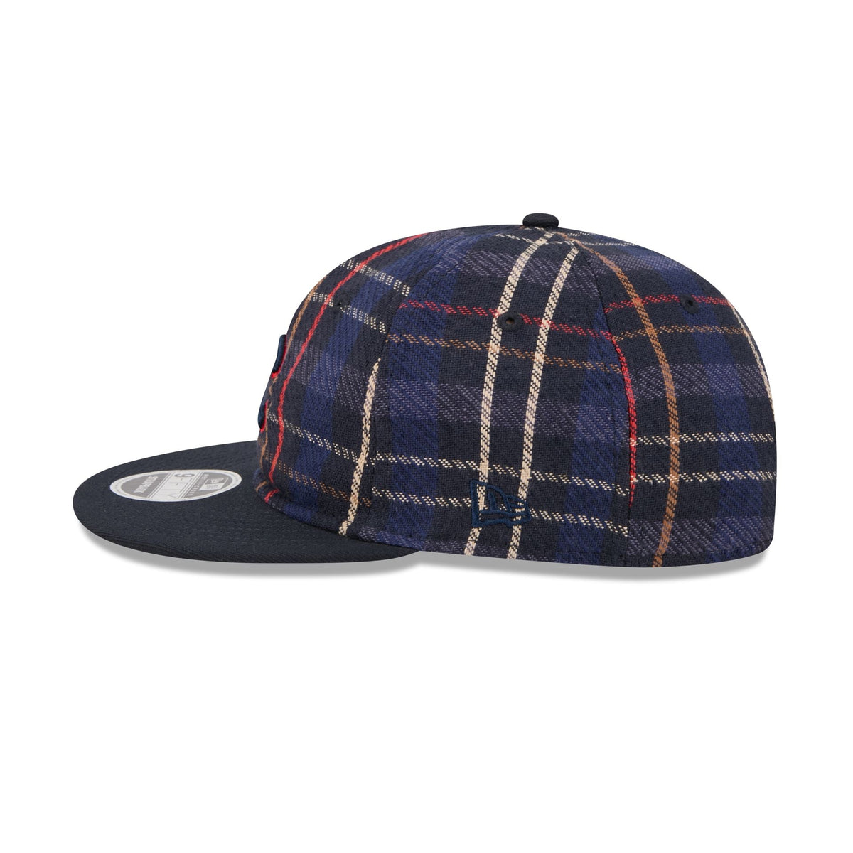 Chicago Cubs Grunge Plaid Retro Crown 9FIFTY Adjustable Hat