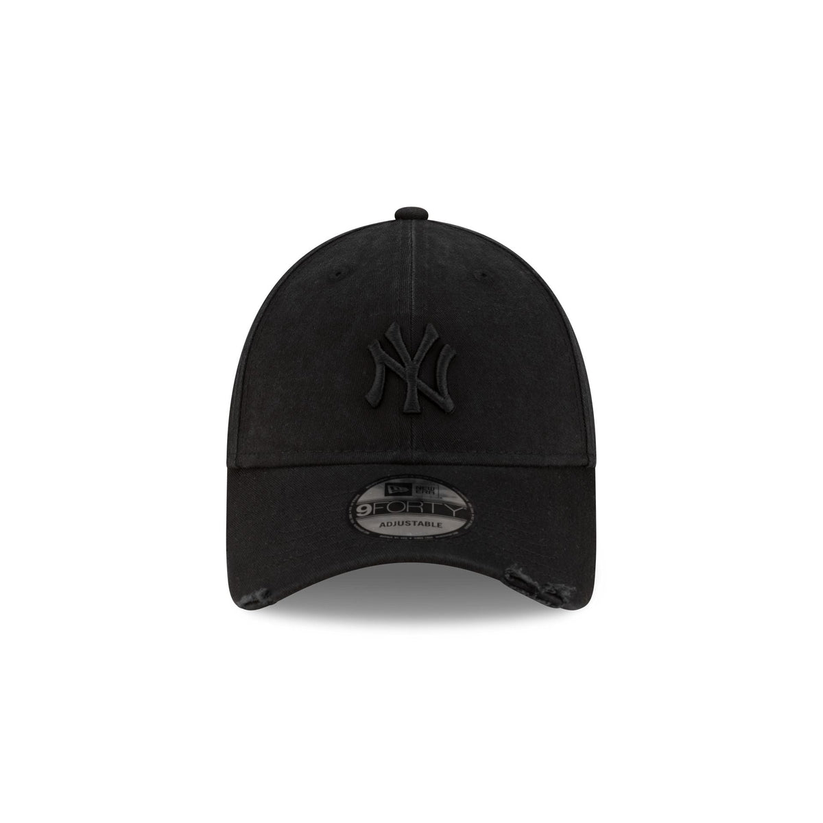 New York Yankees Distressed Black 9FORTY Adjustable Hat