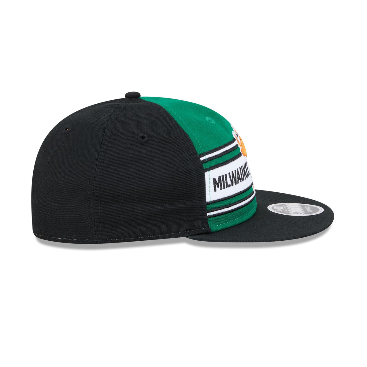 Milwaukee Bucks Team Stripes Retro Crown 9FIFTY Snapback Hat