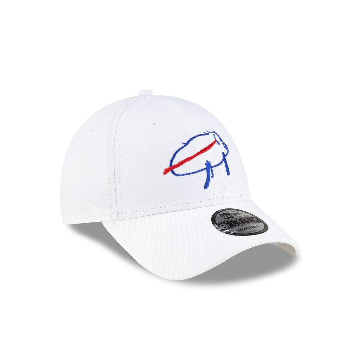 Buffalo Bills Billustration White 9FORTY Adjustable Hat